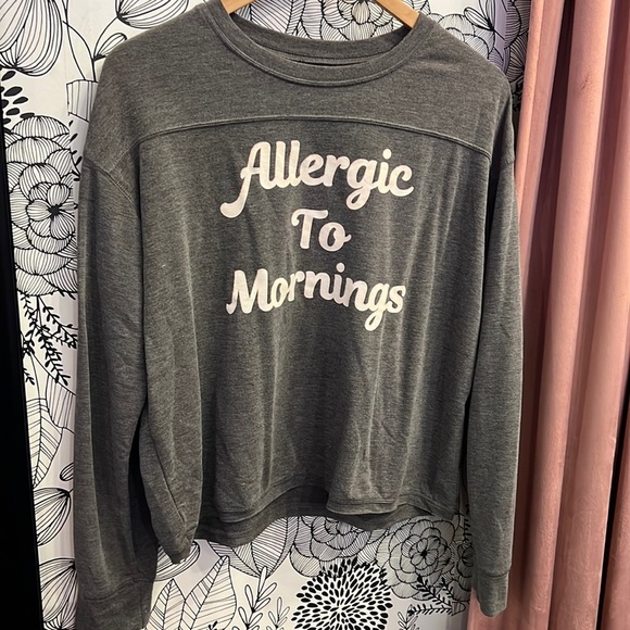 Allergic To Mornings Pullover Size XL - Picture 1 of 2